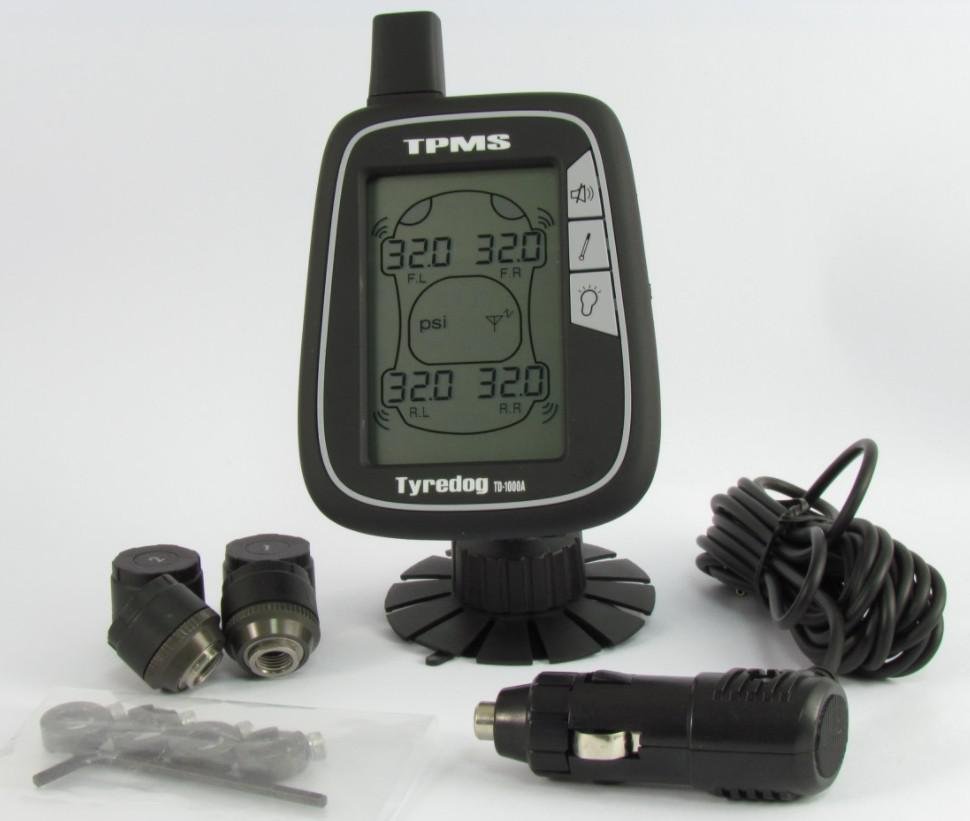 Monitor de Presión y temperatura de neumáticos marca TYREDOG con sensores externos